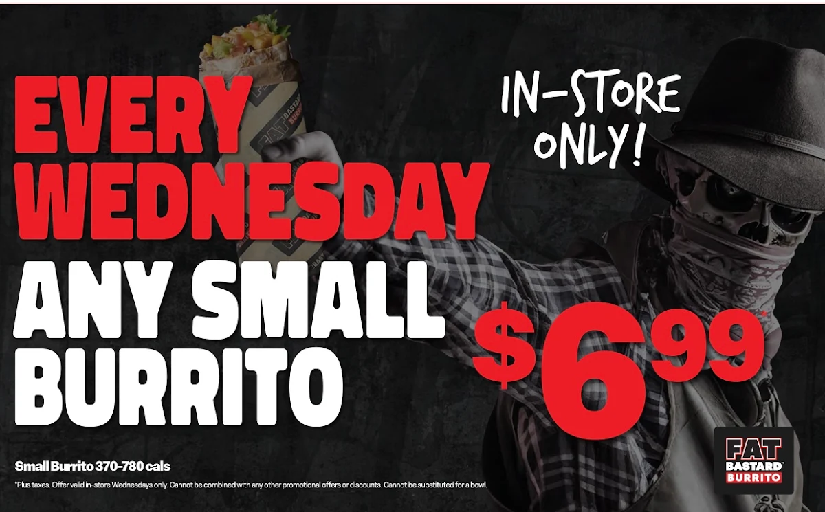 Menu, Fat Bastard Burrito