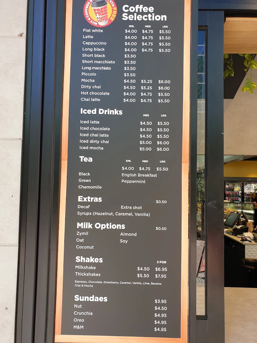 Menu, The Big Grill / Adelaide Convenience