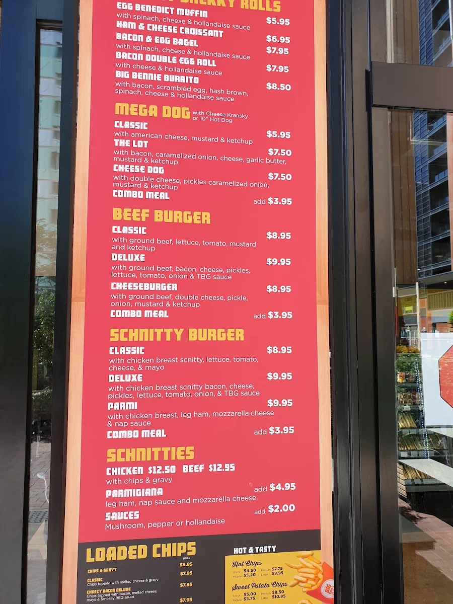 Menu, The Big Grill / Adelaide Convenience