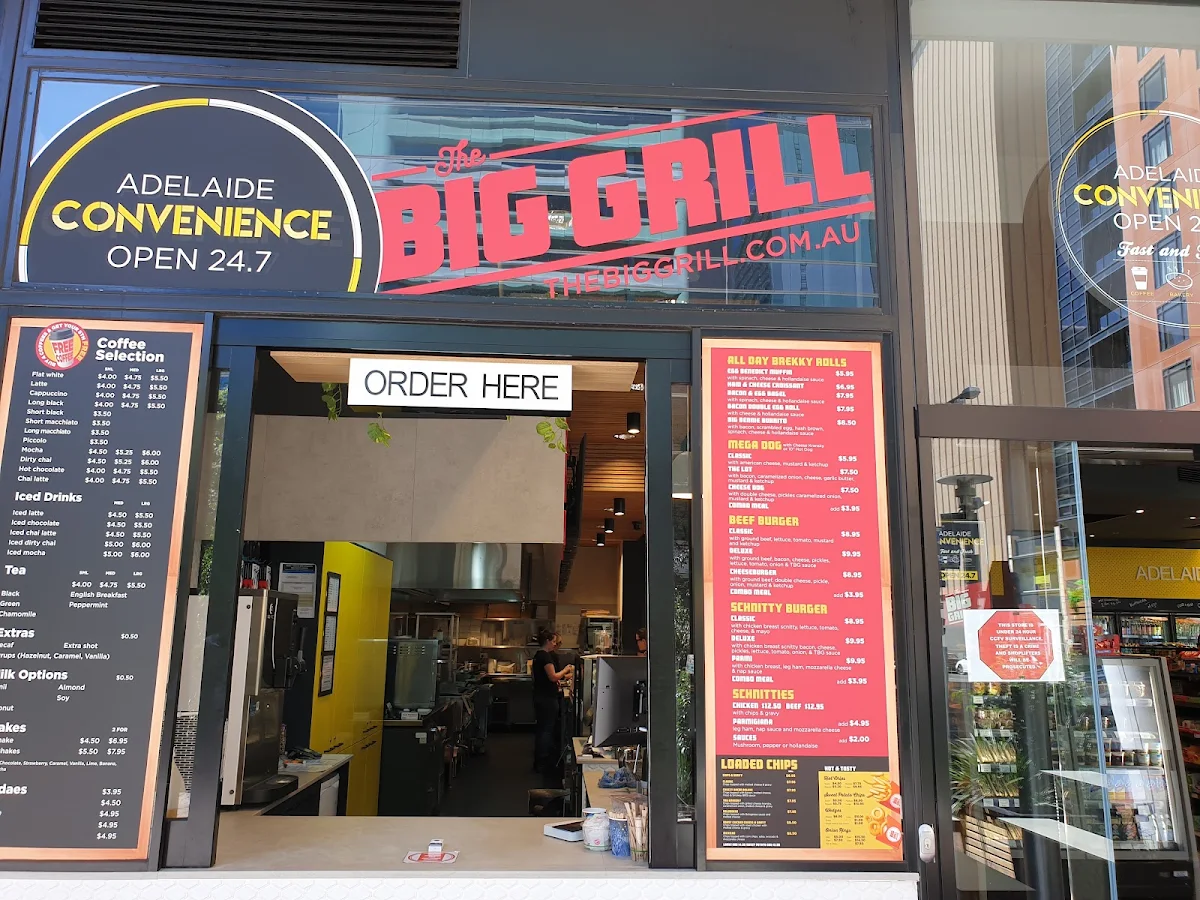 Menu, The Big Grill / Adelaide Convenience