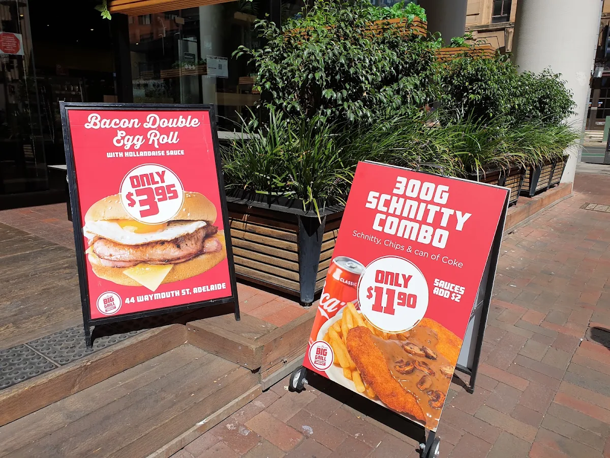 Menu, The Big Grill / Adelaide Convenience