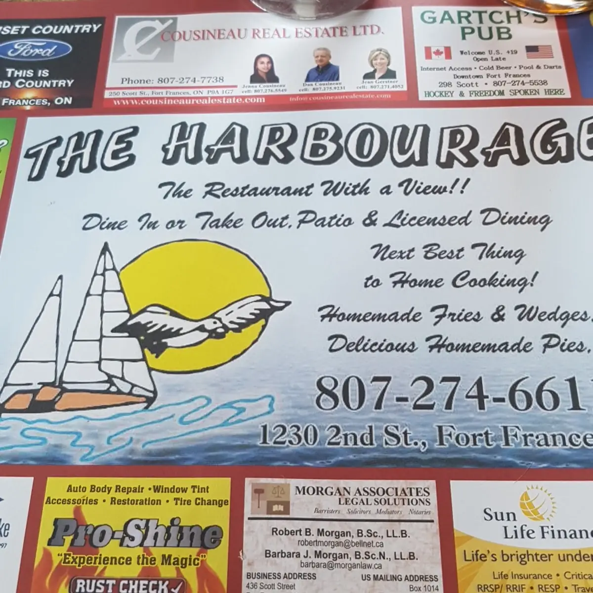 Menu, Harbourage