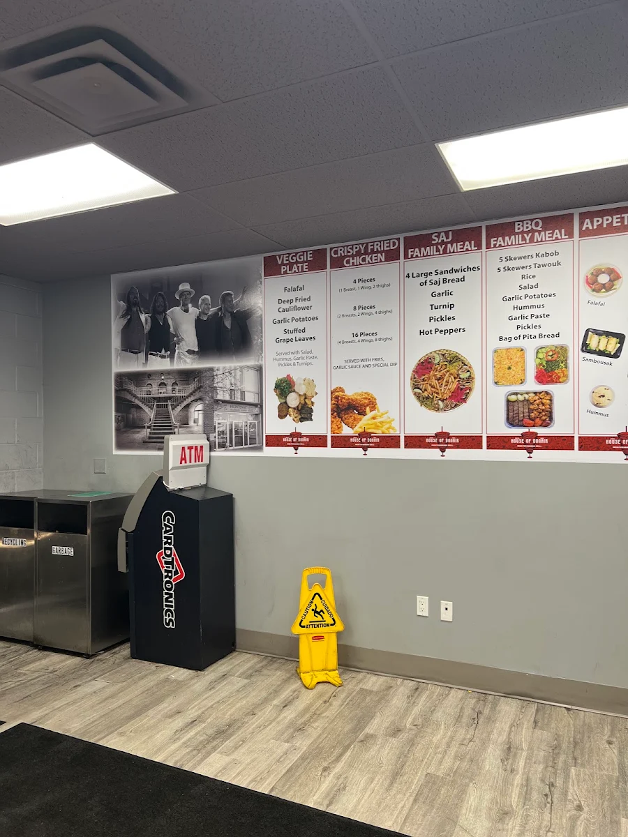 Menu, House of Donair