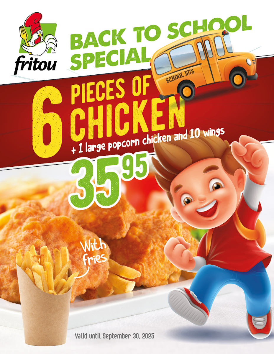 Menu, Canadian Pizza& Fritou