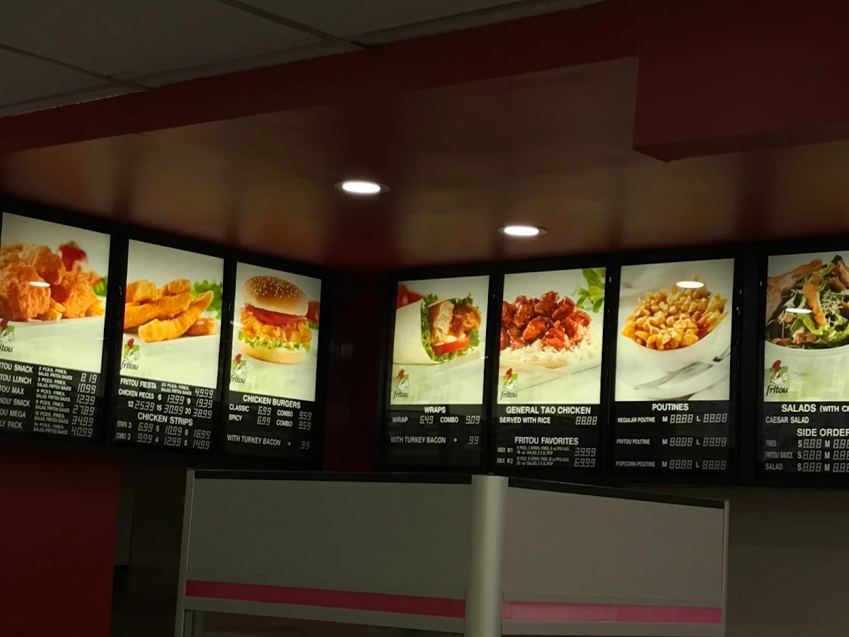 Menu, Canadian Pizza& Fritou