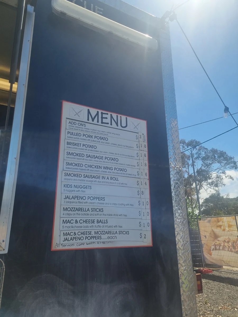 Menu, Tex-Oz Smokehouse
