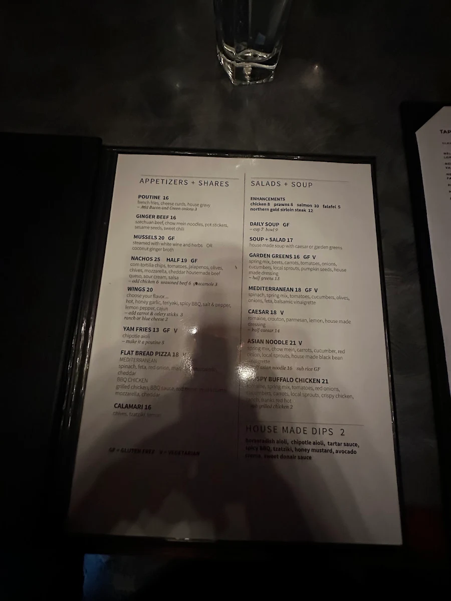 Menu, Jackson's Hole & Grill