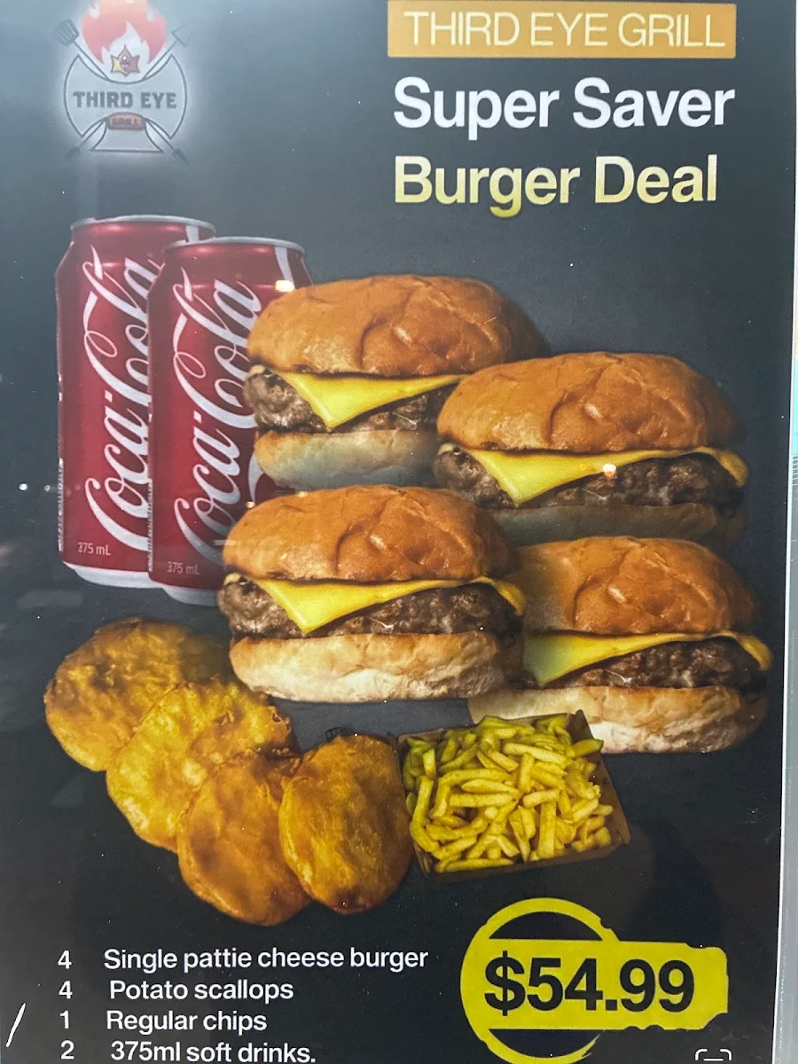 Menu, Third Eye Grill