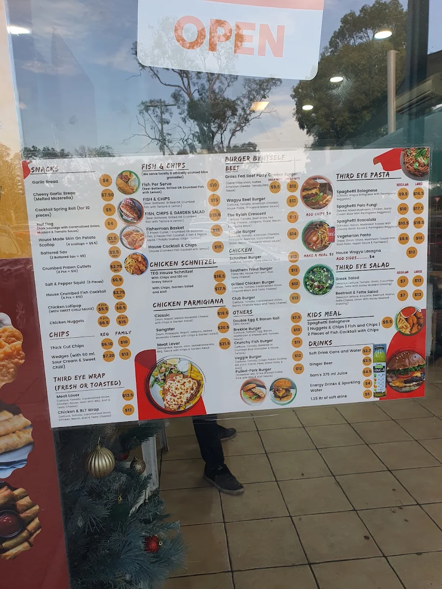Menu, Third Eye Grill
