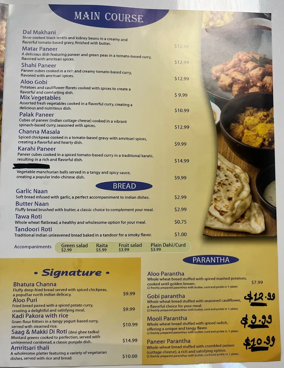 Menu, Baba Foods Sweets & Snacks