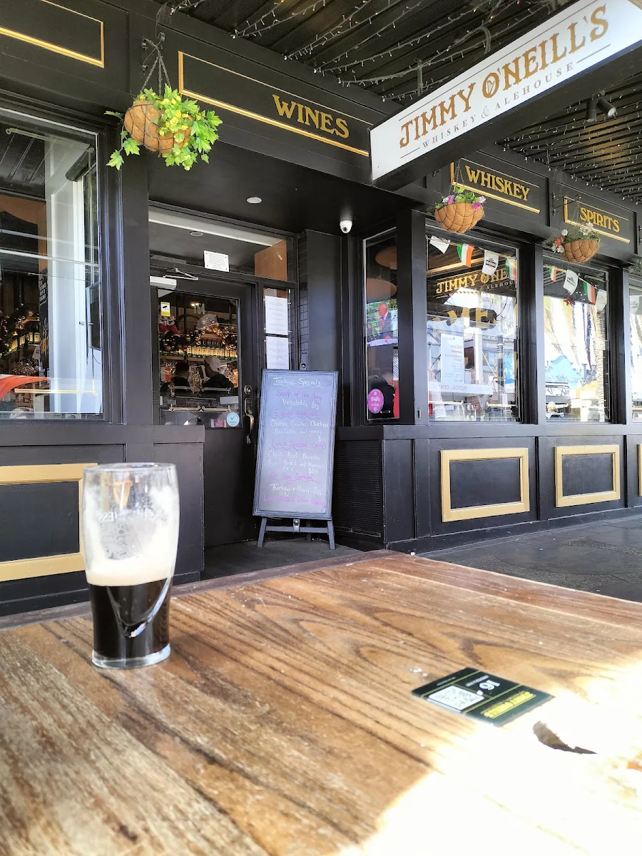 Menu, Jimmy O'Neills Whiskey & Alehouse
