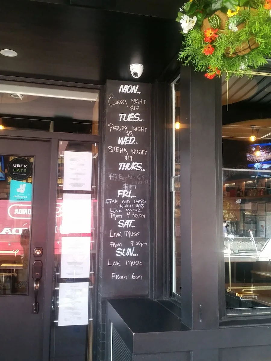 Menu, Jimmy O'Neills Whiskey & Alehouse