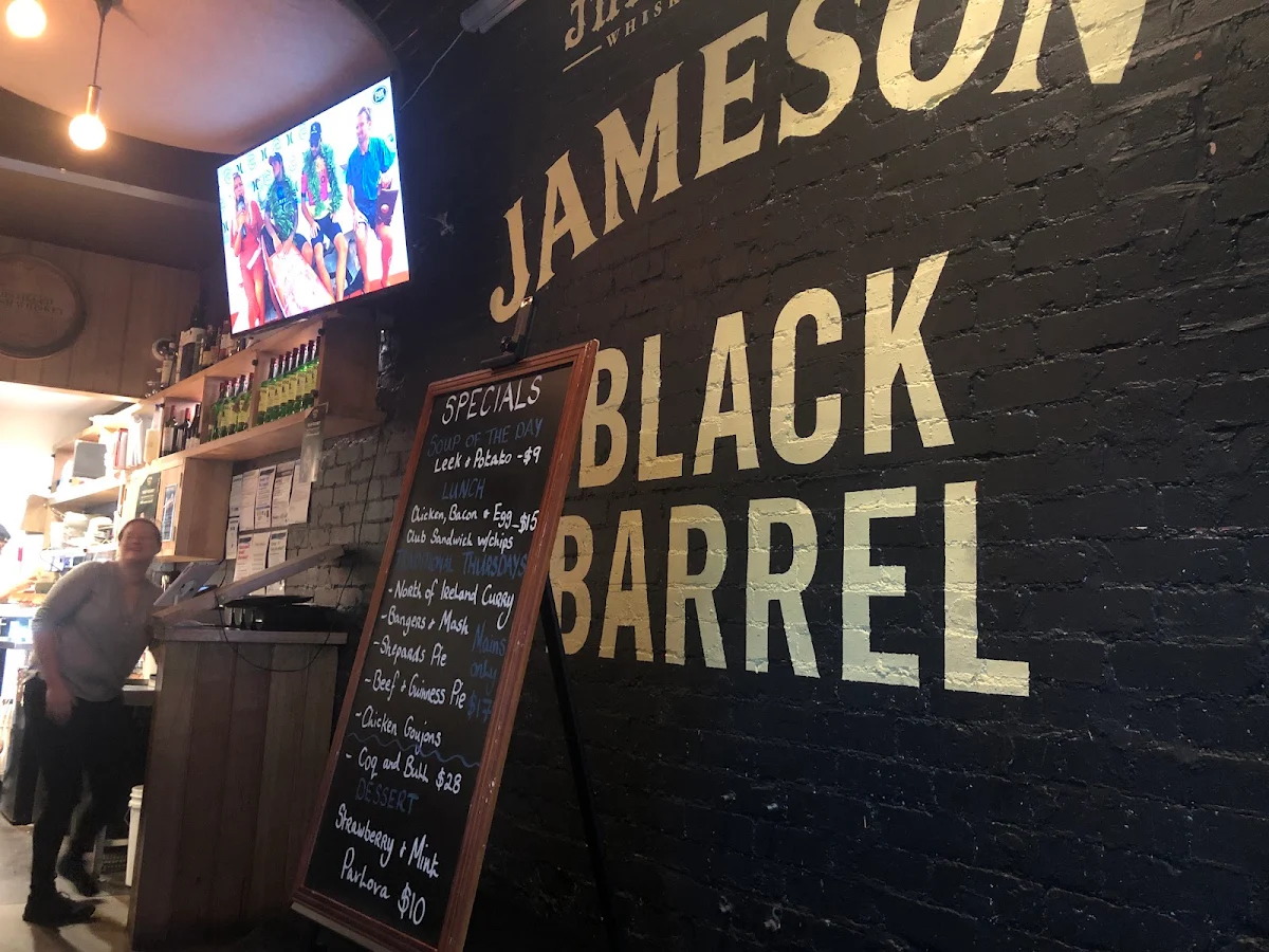 Menu, Jimmy O'Neills Whiskey & Alehouse