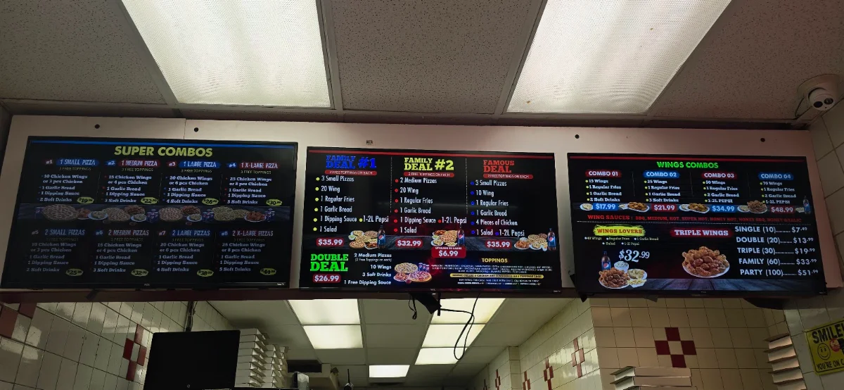 Menu, Triple Triple Pizza & Chicken