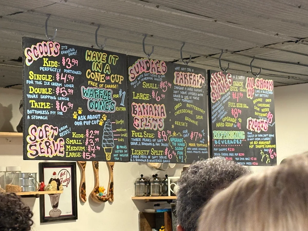 Menu, The Tin Roof Cafe & Creamery