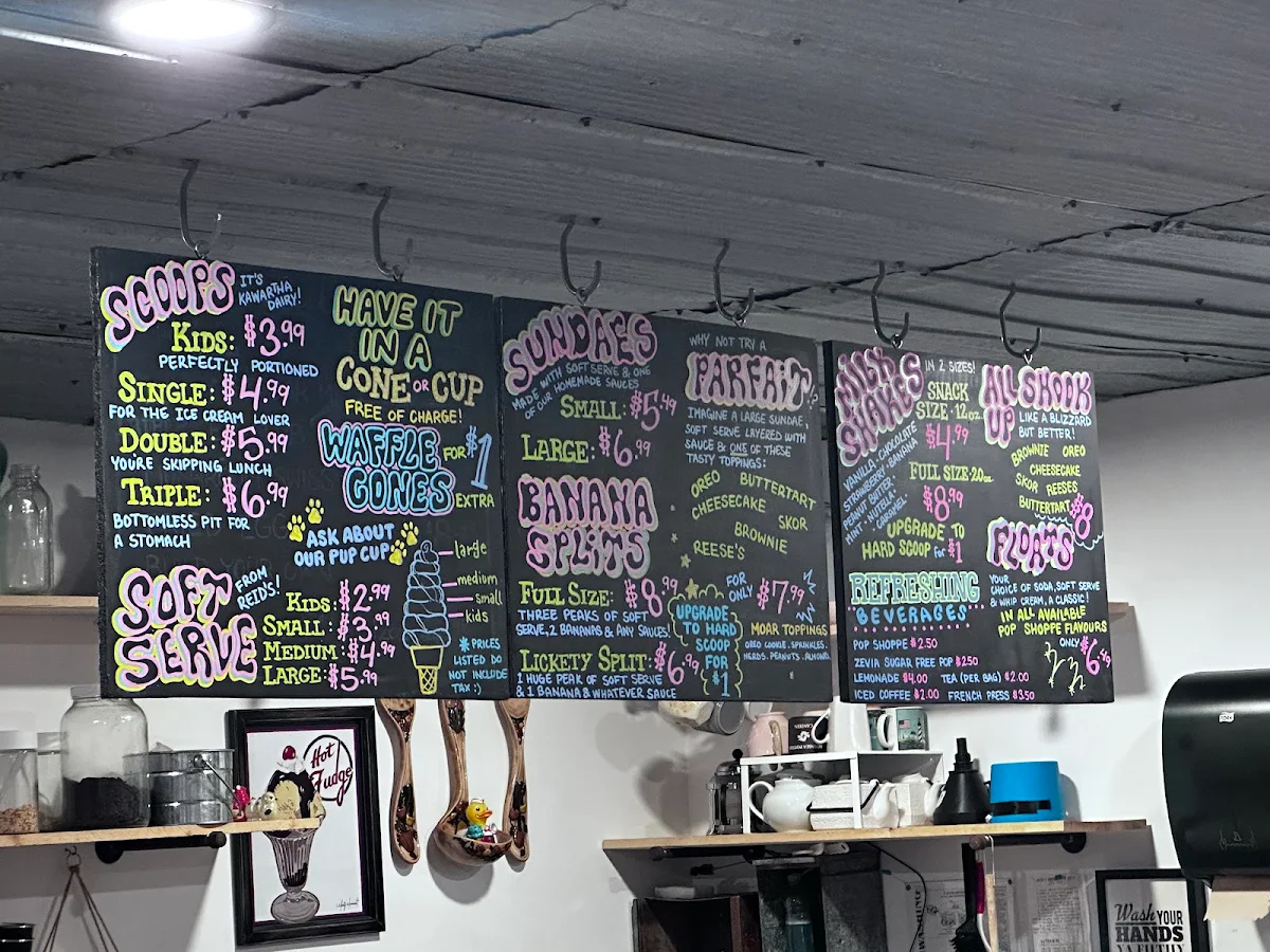 Menu, The Tin Roof Cafe & Creamery
