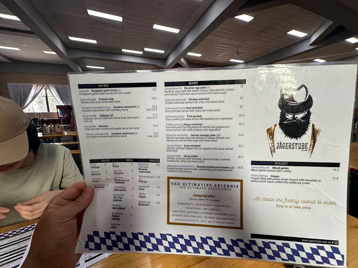 Menu, Jagerstube