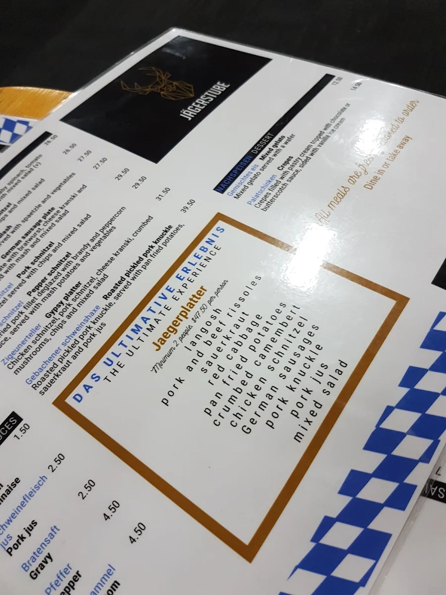 Menu, Jagerstube