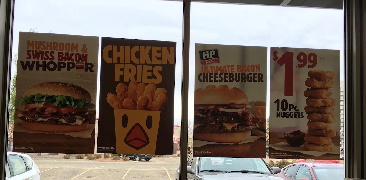 Menu, Burger King