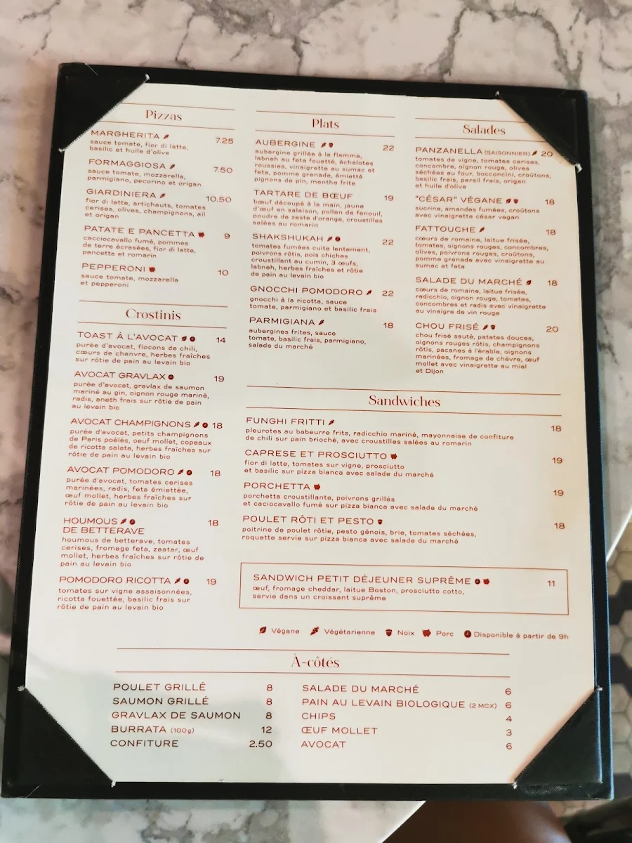 Menu, Amea Café
