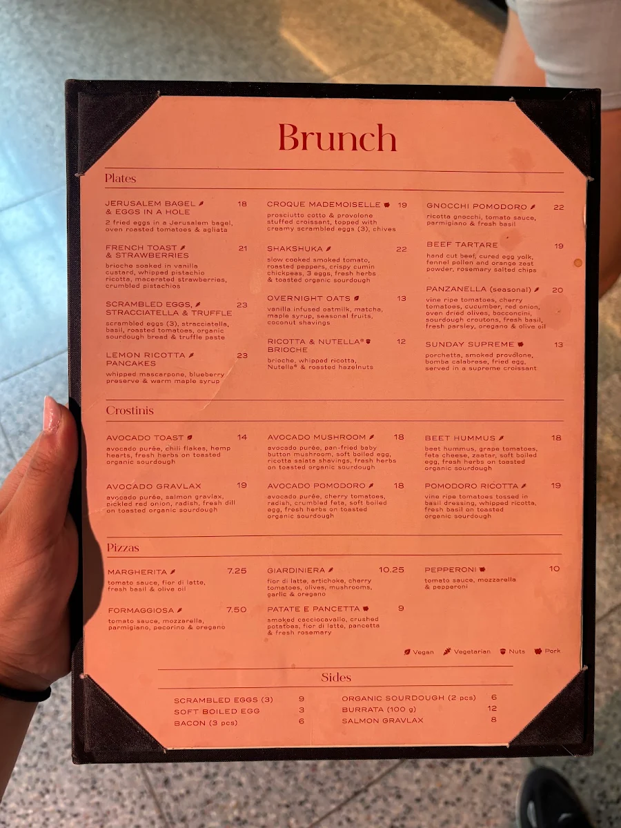 Menu, Amea Café