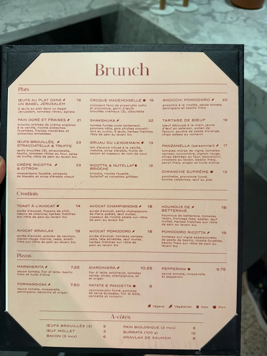 Menu, Amea Café