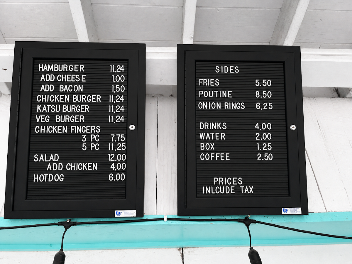 Menu, The Barefoot Cafe