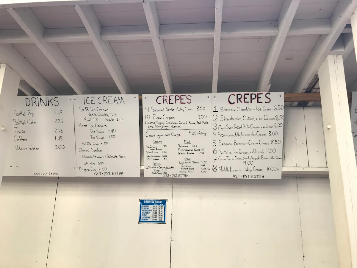 Menu, The Barefoot Cafe