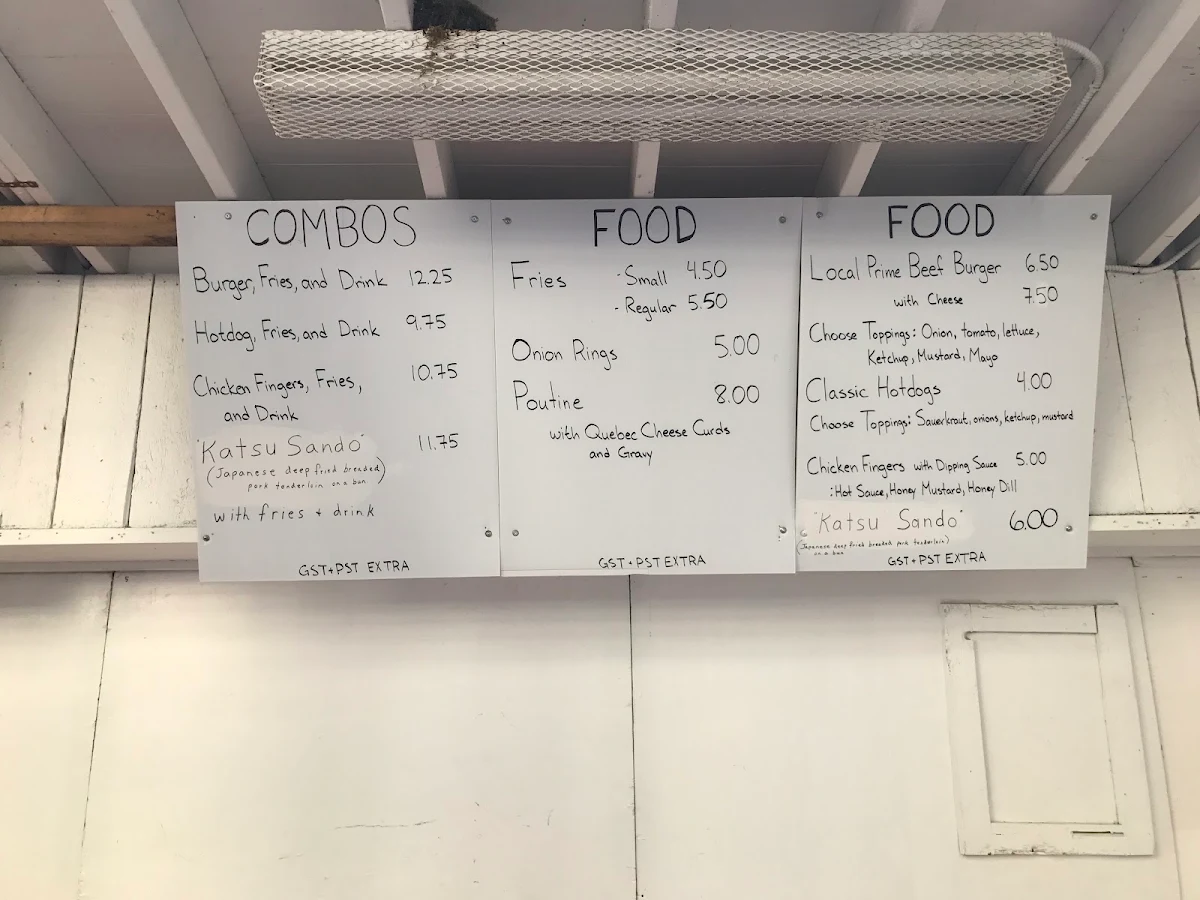 Menu, The Barefoot Cafe