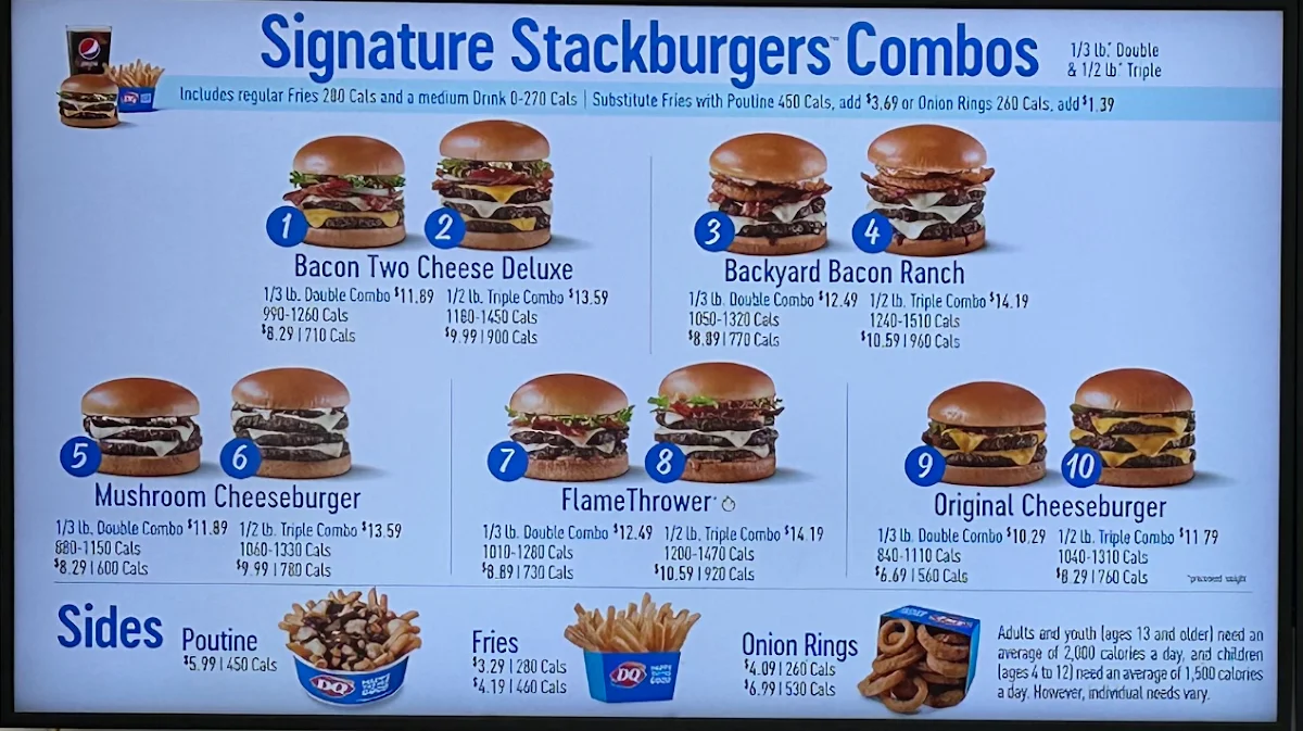Menu, Dairy Queen Grill & Chill