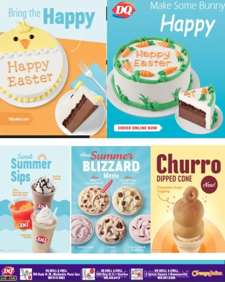 Menu, Dairy Queen Grill & Chill
