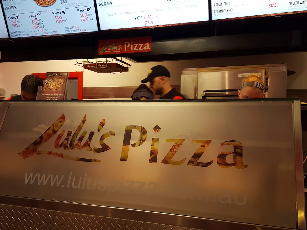 Menu, Lulu's Pizza