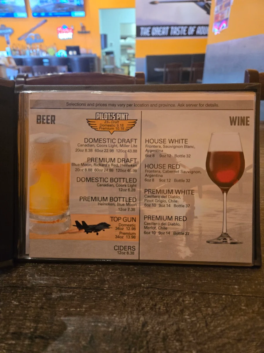 Menu, Wing’n it