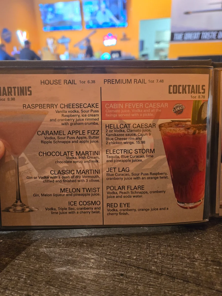 Menu, Wing’n it