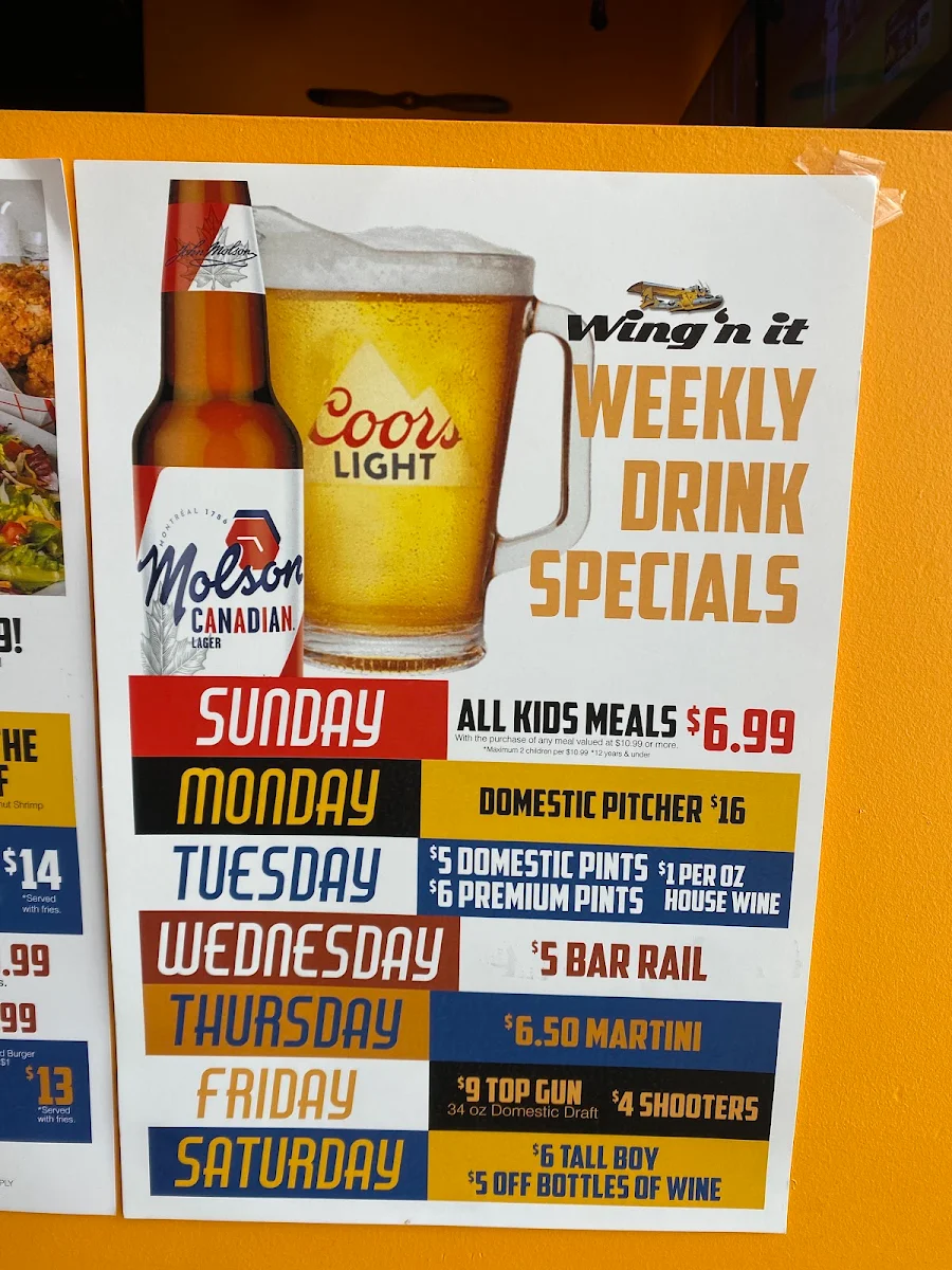 Menu, Wing’n it