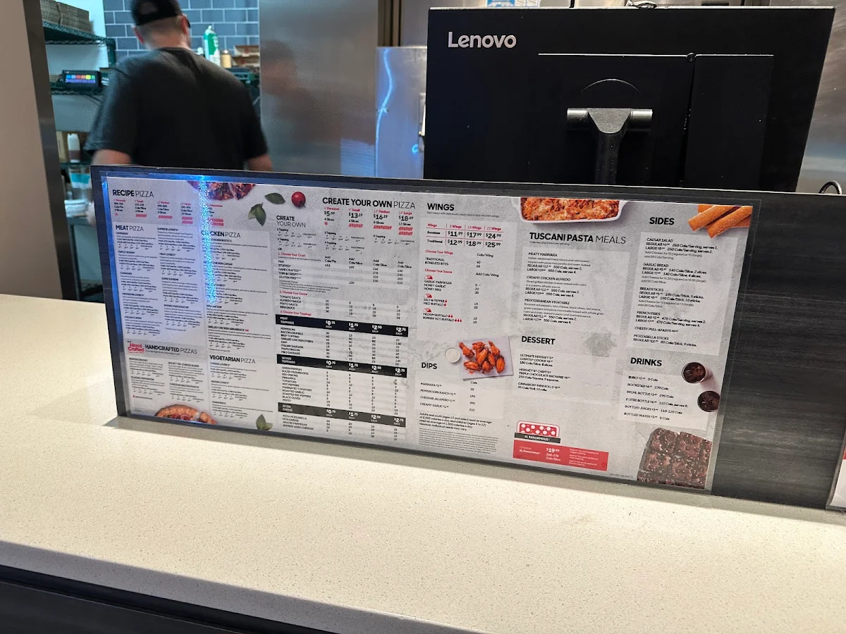 Menu, Pizza Hut