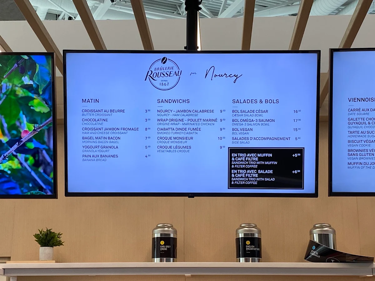 Menu, Origine Cafe