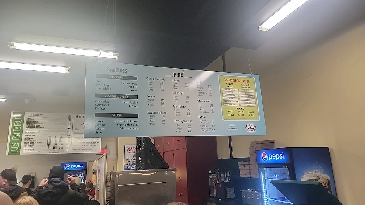 Menu, Cantine Ô P'tit Creux - Granby