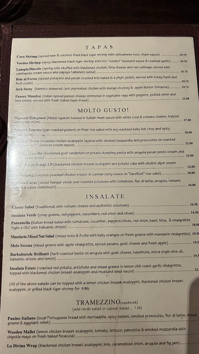 Menu, Wooden Heads Gourmet Pizza