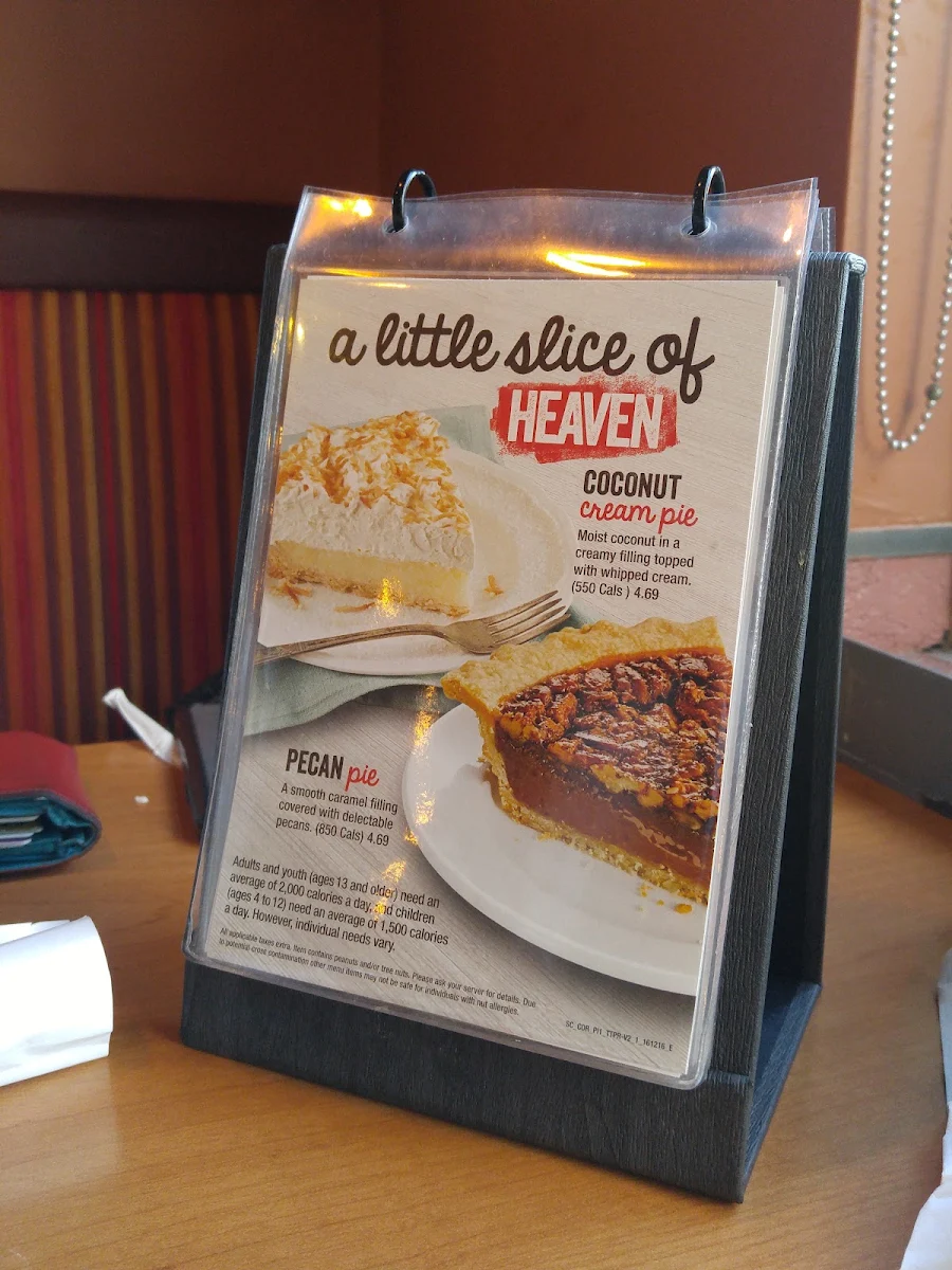 Menu, Swiss Chalet