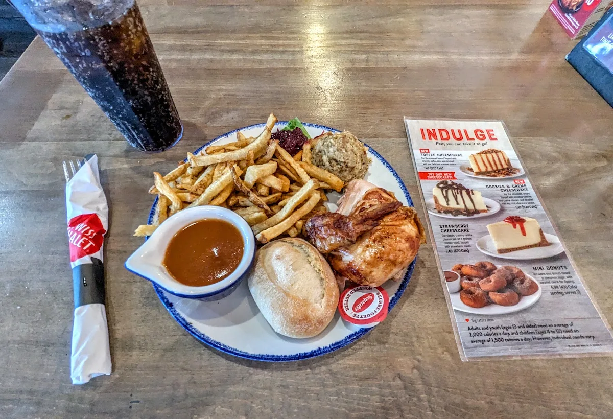 Menu, Swiss Chalet