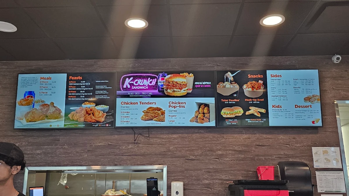 Menu, Mary Brown's Chicken