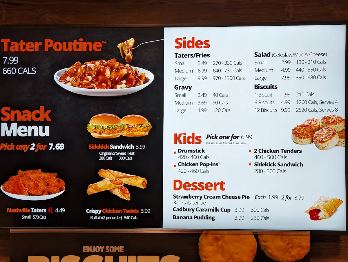 Menu, Mary Brown's Chicken
