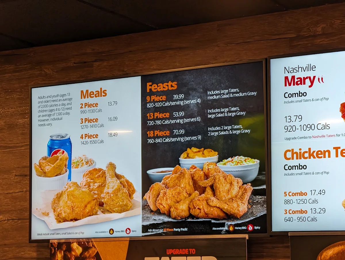 Menu, Mary Brown's Chicken