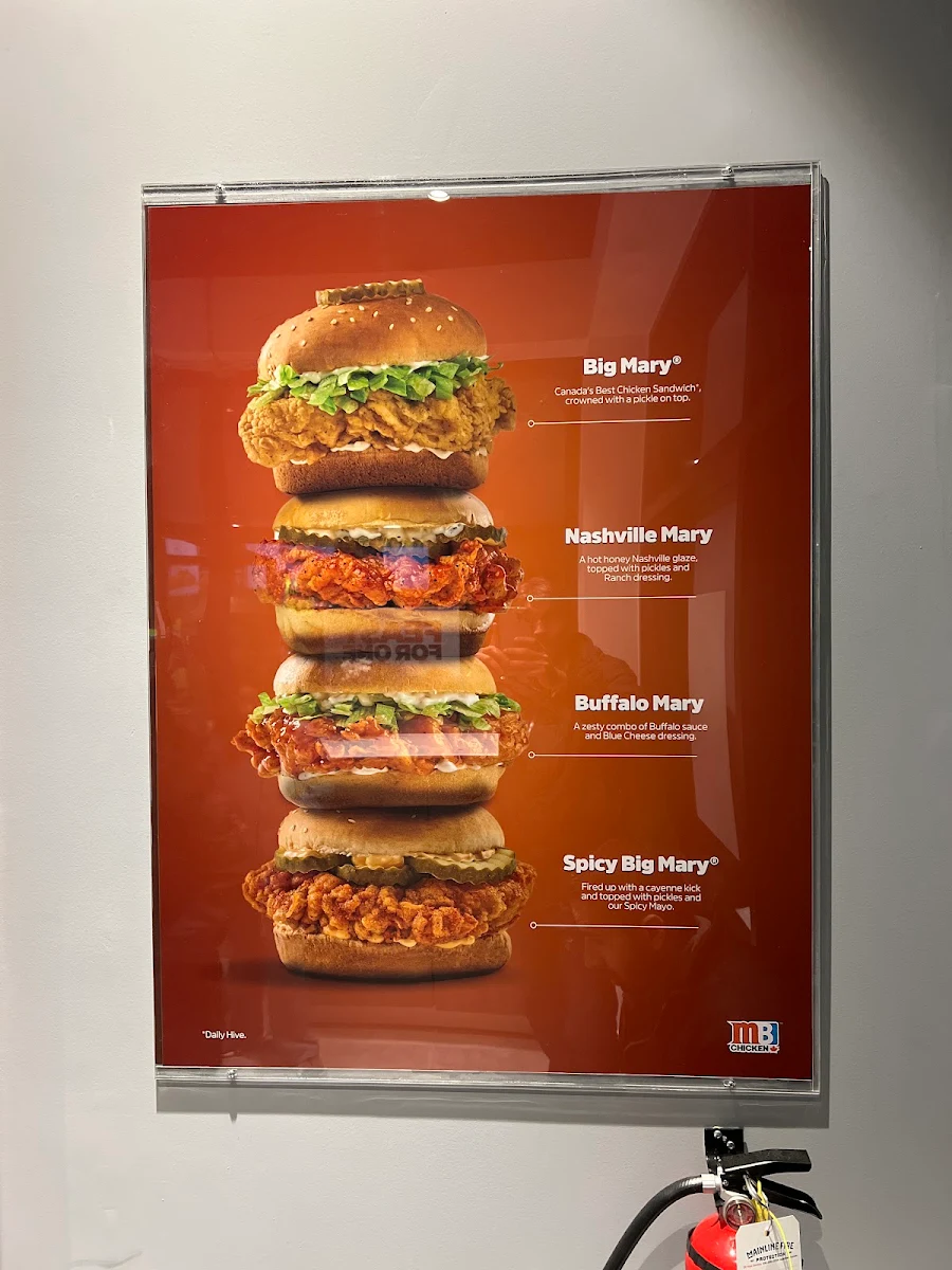 Menu, Mary Brown's Chicken