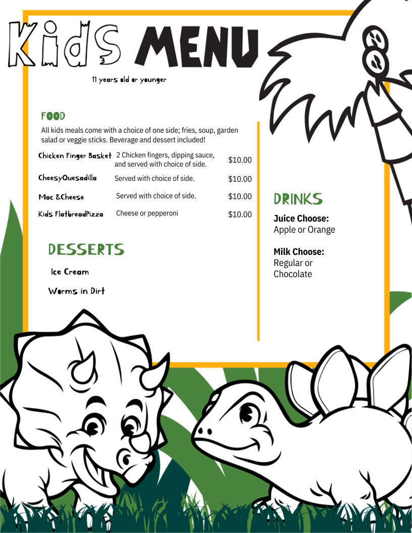 Menu, Boyne River Bistro