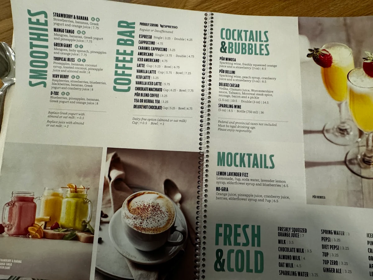 Menu, Pür & Simple