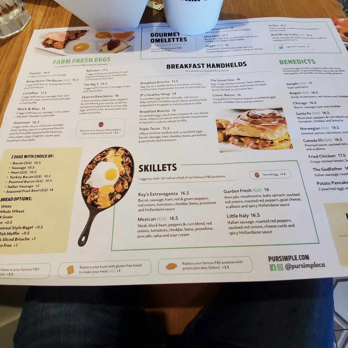 Menu, Pür & Simple