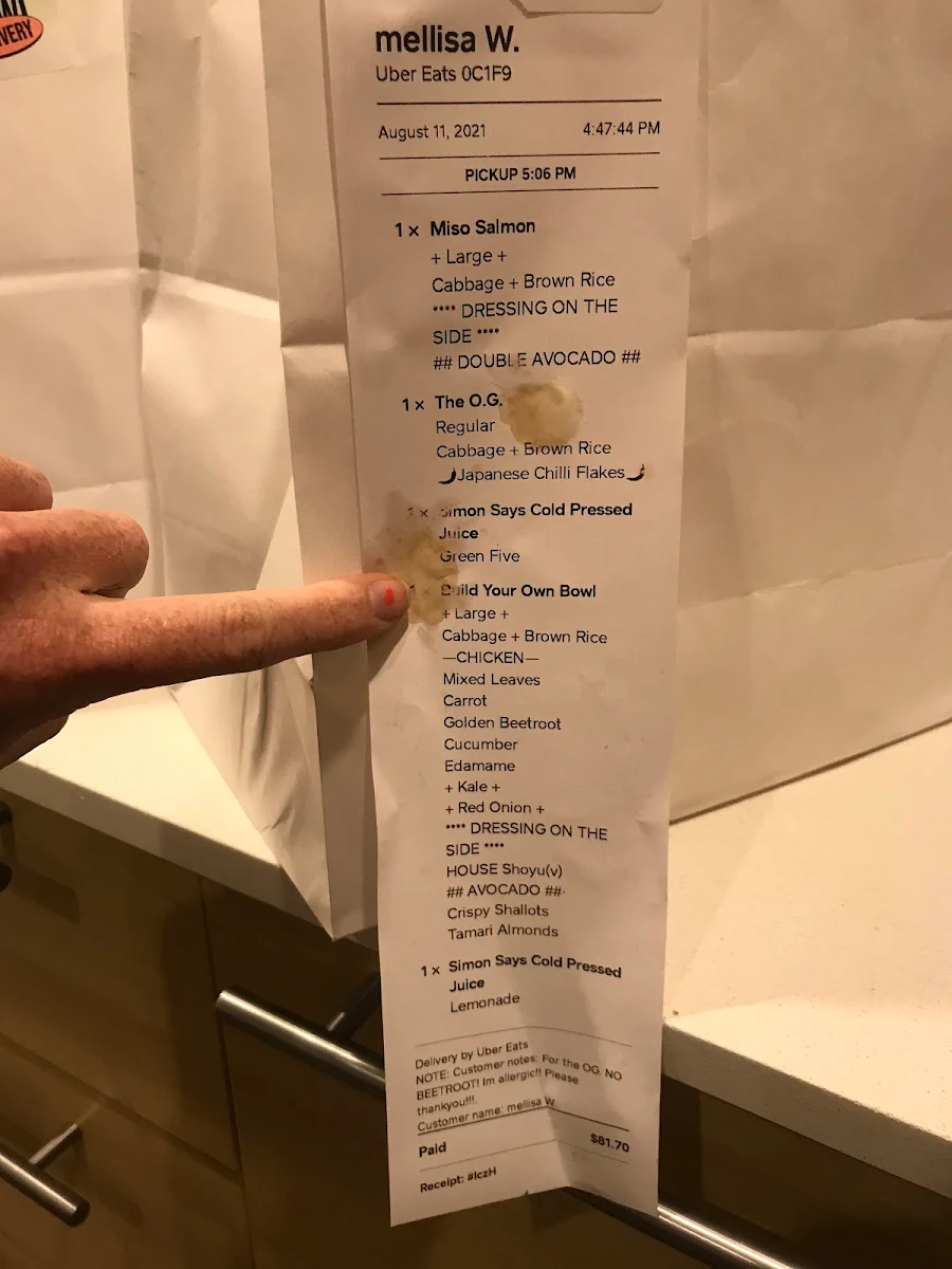 Menu, FISHBOWL - Dee Why