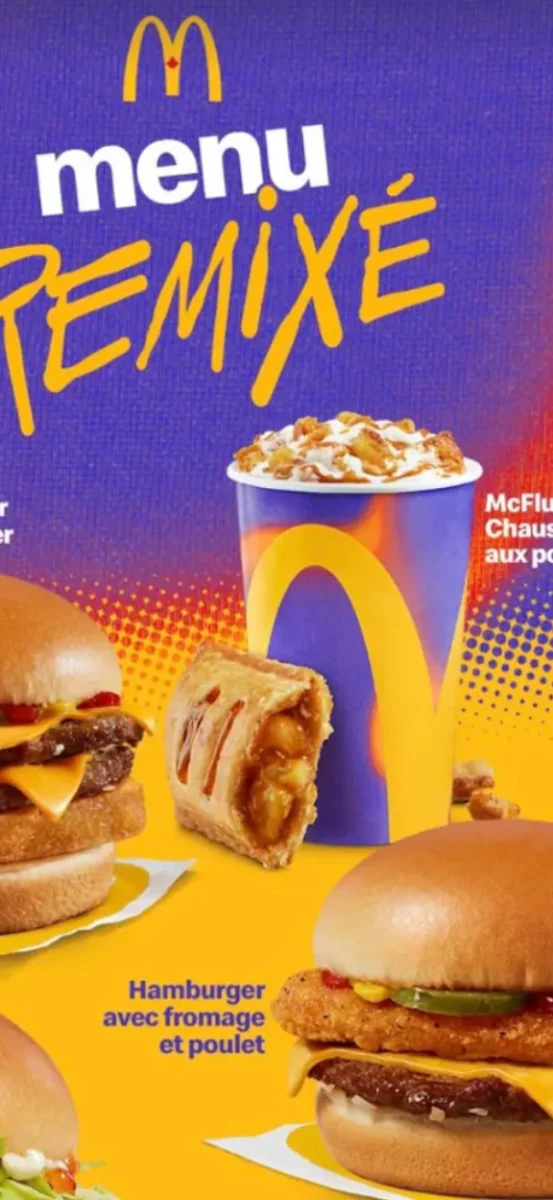 Menu, A&W Canada